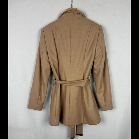 Ted Baker Drytaa Wool Short Wrap Coat Beige Size 0 Ted, 2 US - Picture 3 of 8